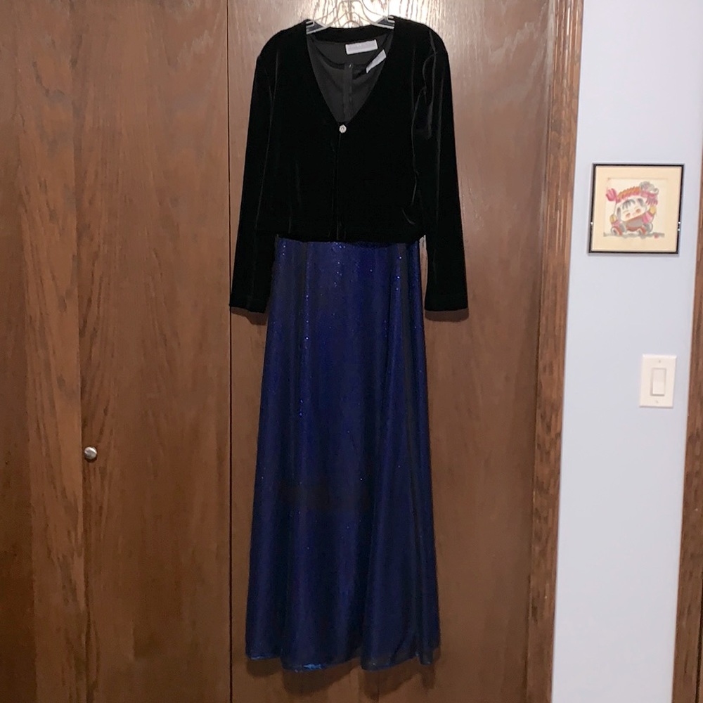 Dark blue formal gown